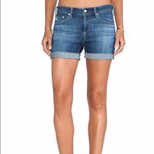 AG The Hailey Ex-boyfriend Roll-Up Denim Shorts